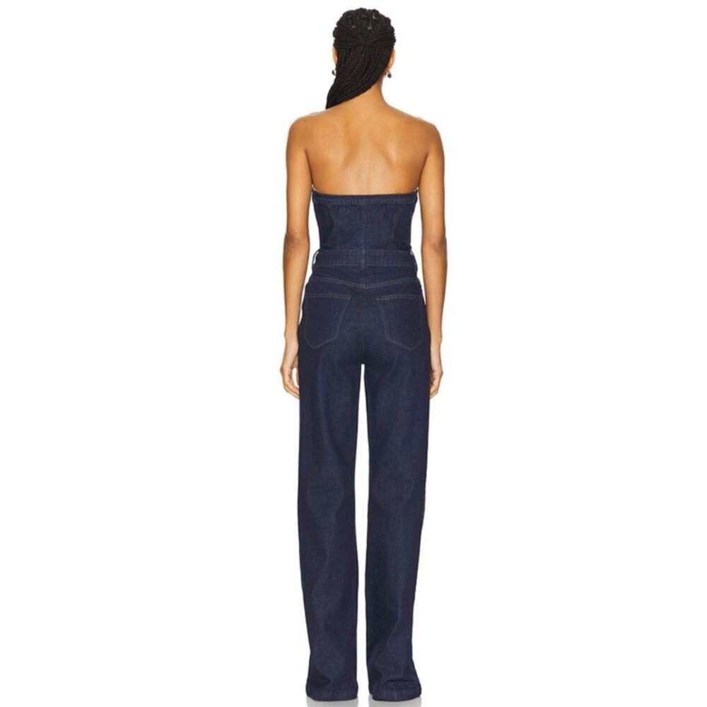 Paige Sansa Denim Strapless Jumpsuit Sz 2 NEW Retails $329 - Picture 4 of 16